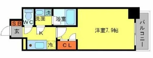 アーバネックス大阪城WEST【2階】の間取り