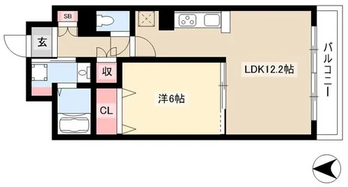 Prendreプランドール【1階】の間取り