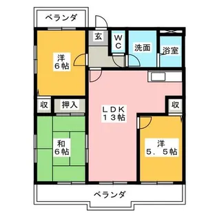 アベニールみやじま【2階】の間取り