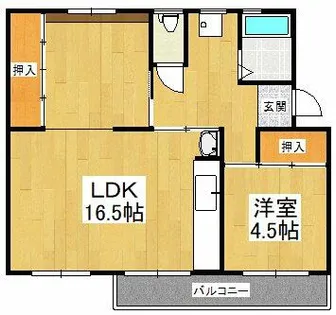 狭山住宅4号棟【3階】の間取り