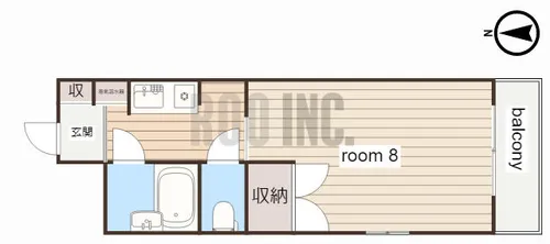 ロッキーコート太子【3階】の間取り