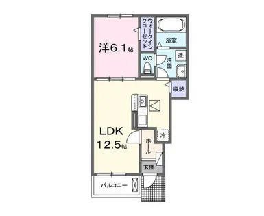 1LDKの間取り画像
