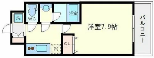 スプランディッド難波Ⅰ【12階】の間取り