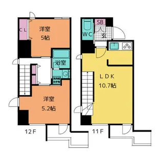 Comfort山王【11階】の間取り