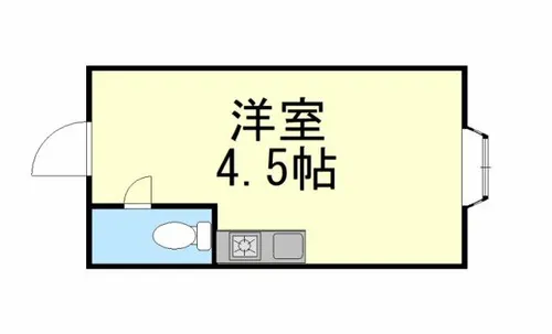 六甲アイビィハウス【206号室】の間取り