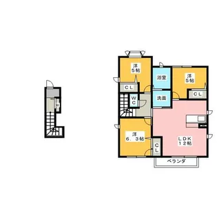 ヴィラ神領【2階】の間取り