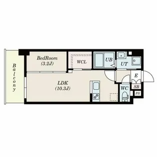 1LDKの間取り画像