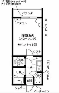 セザンヌ小鷹野 2【1階】の間取り