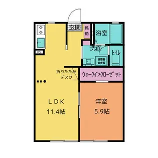 ディアスK【1階】の間取り