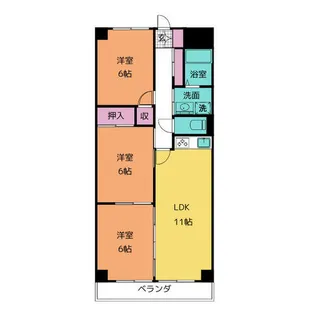 3LDKの間取り画像