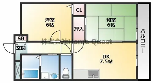 アドバンス渋川【405号室】の間取り