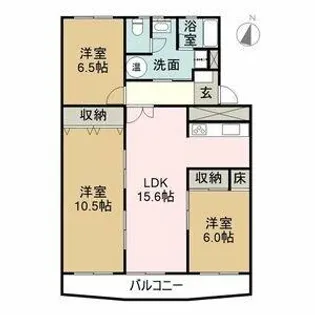 池下住宅【3階】の間取り
