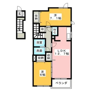 クラスペディア K Ⅰ【2階】の間取り
