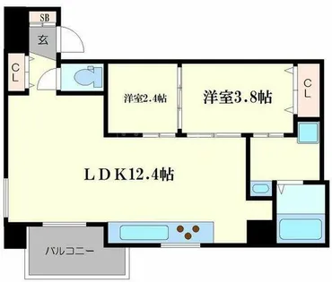 トラストマン堀江(Trustman Horie)【10階】の間取り