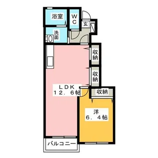 ラヴァーズB【1階】の間取り