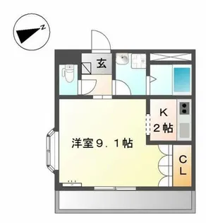 セントラルパレス植出【2階】の間取り