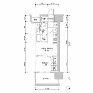ザ・パークハビオ新栄【2階】の間取り
