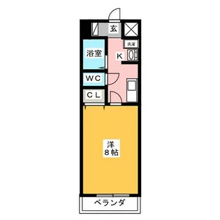 ソレイユ山代【1階】の間取り