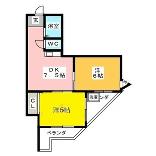 グレイス植田(賃貸南側)【1階】の間取り
