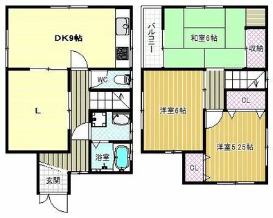大阪府羽曳野市高鷲6丁目【一戸建】の間取り