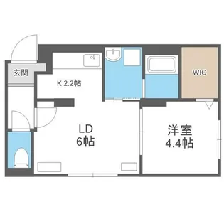 ラグジースペースS13【1階】の間取り