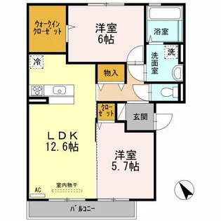 VILLA DEL SOL【303号室】の間取り