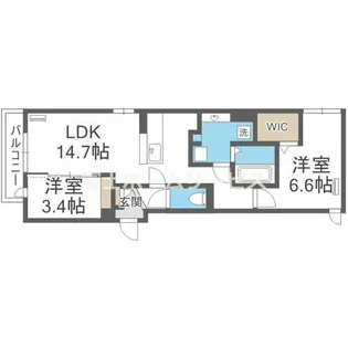 カーサルミノサ駒川【3階】の間取り
