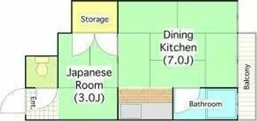 中央マンション【3階】の間取り