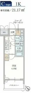 プランドール新北野【7階】の間取り