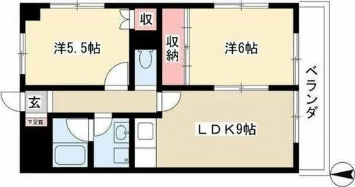 ファミーユ白川【6階】の間取り