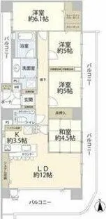 サンパーク名駅スクエア【11階】の間取り