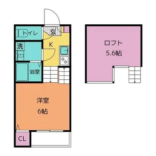 ハーモニーテラス松月町【2階】の間取り