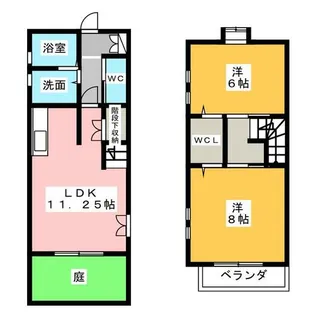 愛知県春日井市宮町【テラスハウス】の間取り