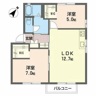 ソレーユ曙E棟【2階】の間取り