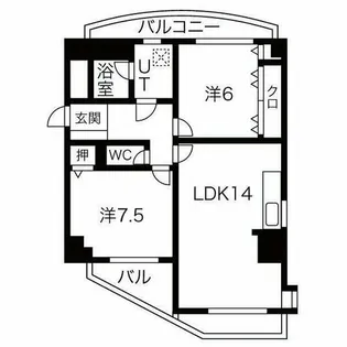 NYレジデンスいりなか【7階】の間取り