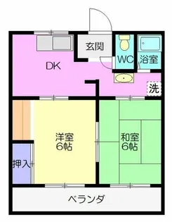コーポ東荒子B【B203号室】の間取り