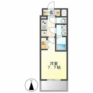 S-RESIDENCE堀田North II【204号室】の間取り