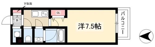 ブランシエスタ東別院【0702号室】の間取り