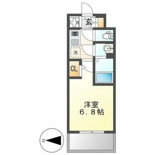 エスリード上前津LIVIA【1304号室】の間取り