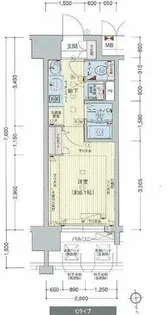 プレサンス天満橋アンジェ【3階】の間取り