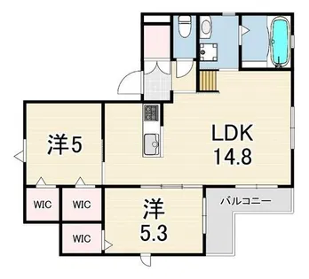 メトレ本山中町【2階】の間取り