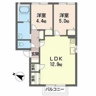 ガーデンハイツ古谷E棟【2階】の間取り