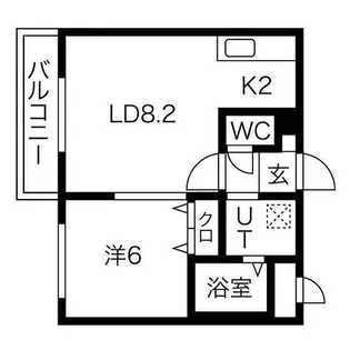 クリビア二十四軒【4階】の間取り