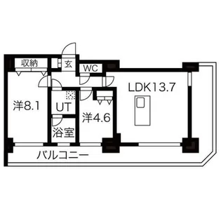 グランドタワー札幌【21階】の間取り