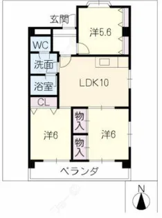 春日井パークビルⅢ【301号室】の間取り