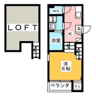 ハーモニーテラスK【1階】の間取り