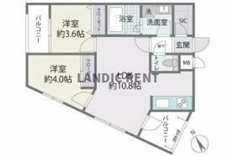 Fratres TAKESHITAEKIMAE【4階】の間取り