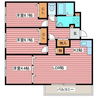 プロスパー210【5階】の間取り