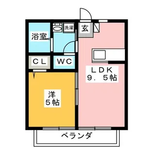 ルミエール山田【2階】の間取り