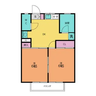 コーポめぐみ【102号室】の間取り
